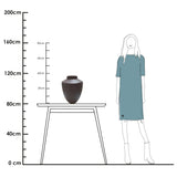Vase marron mat en verre soufflé