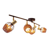 4 plafonds "Corbis", spot métallique en noir et or, avec prise E14, pour salle à manger, salon, couloir ou bureau, plafond à l'intérieur, 78 cm de long