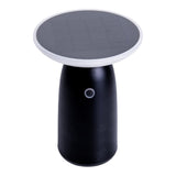LED SOLAIRE LED "Ada" noir pour l'extérieur, lampe de table à LED en métal et en plastique 22,5 x 16 cm