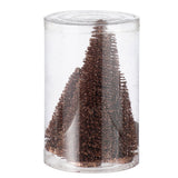 Boîte contenant quatre sapins décoratifs Glitter J-Line, parfaits pour embellir votre intérieur.