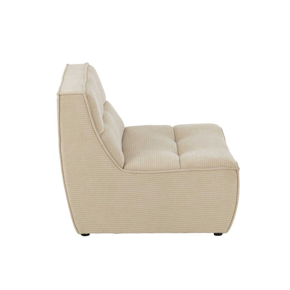 Canapé J-Line en bois de peuplier beige, vue de face