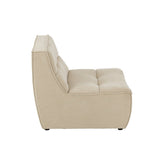 Canapé J-Line en bois de peuplier beige, vue de face