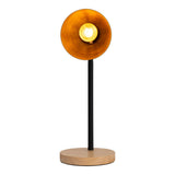 Lampe de bureau "Marie" en métal et en bois, E14, noir, 36,5 cm de haut