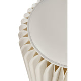 Pouf J-Line pliable en papier blanc cassé - vue de côté