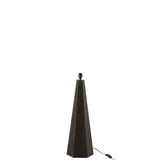 Pied de lampe J-Line Octogonal, gros plan sur la finition noire mate