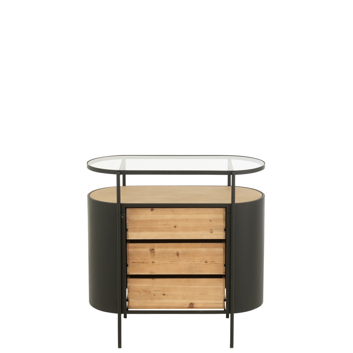 Armoire J-Line Avy ouverte, révélant un espace de rangement spacieux