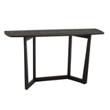 Console Maty J-Line en bois noir avec accessoires décoratifs