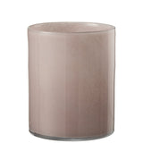 Bougeoir J-Line Windlicht Jade rose avec bougie