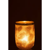 Photophore J-Line Frosty, détail du verre argenté