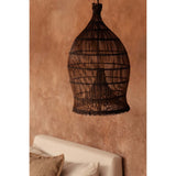 La Suspension Cloche Tissée - Noyer Foncé - S