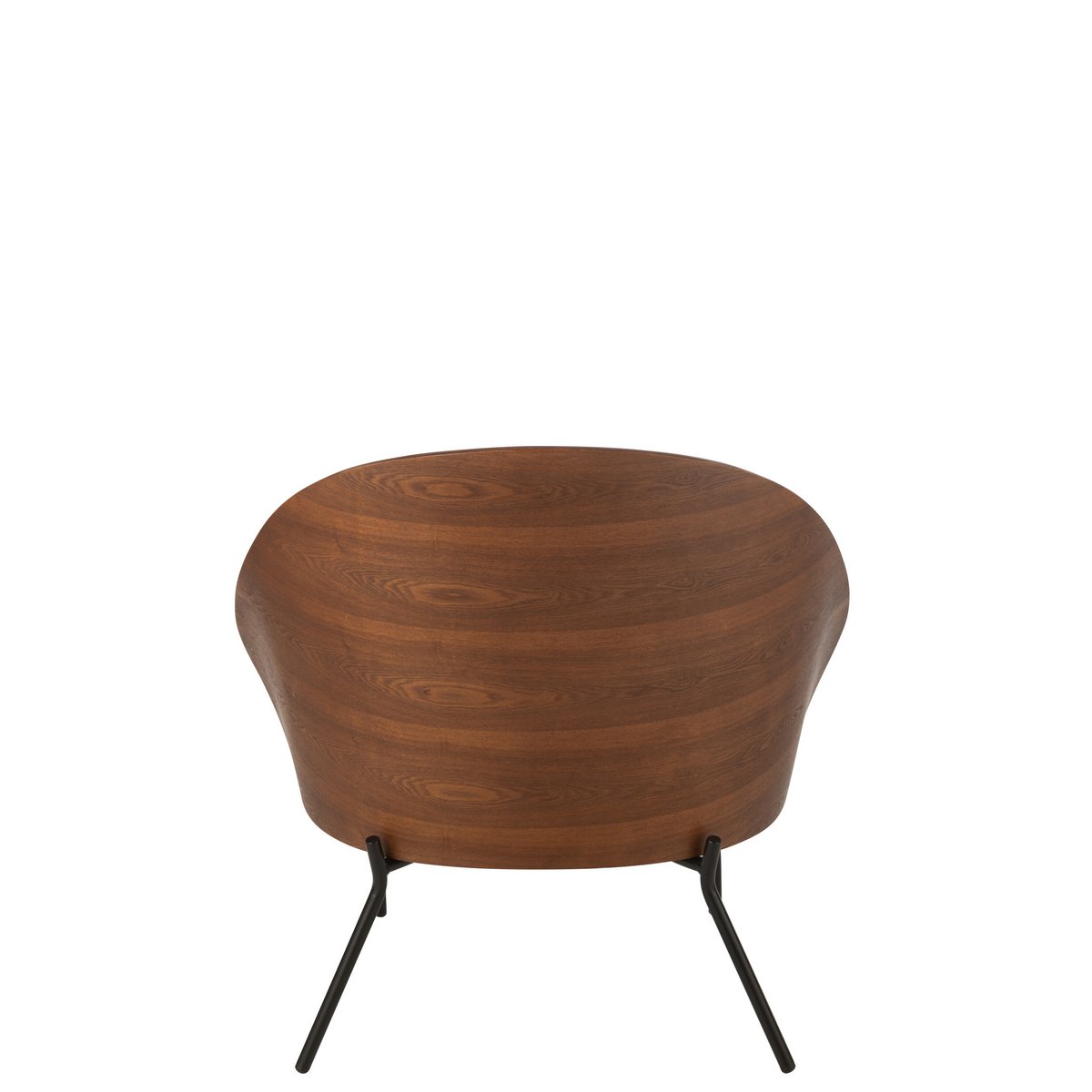 Vue latérale de la chaise longue J-Line, matériaux en évidence
