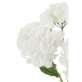 Bouquet de fleurs J-Line Hortensia en plastique blanc, élégant et réaliste.