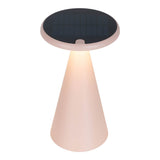 Lampe de table de batterie solaire "Palu" pour l'extérieur et à l'intérieur, en plastique en rose, 20 cm de haut