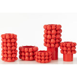 Pot de Fleurs Fraises J-Line, détail de la texture en céramique rouge
