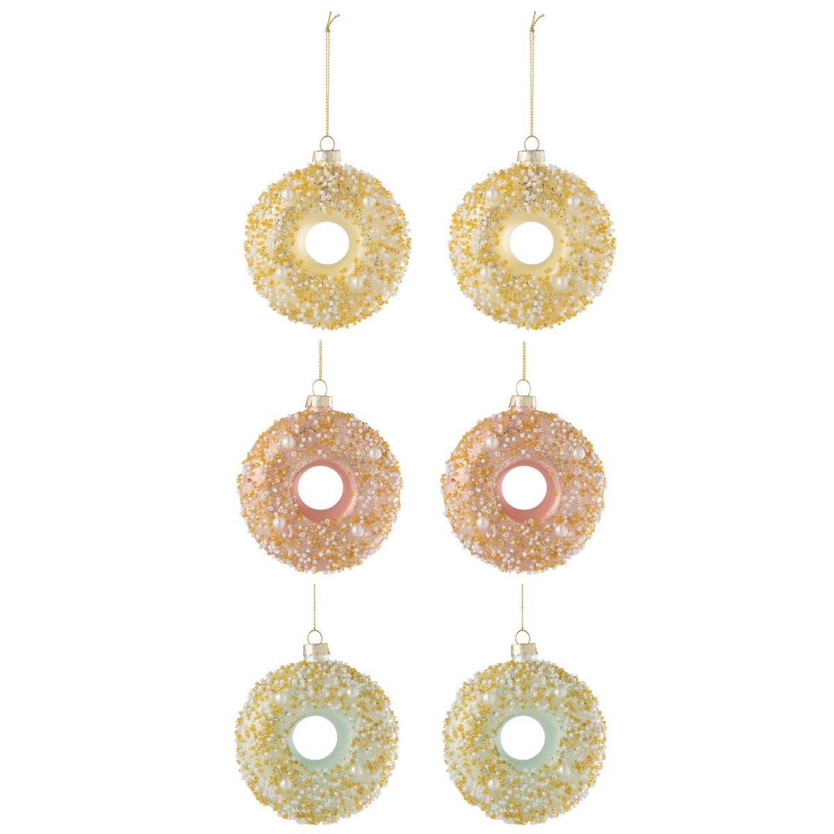 Suspension J-Line Donut Sequins - Pendentif en verre multicolore