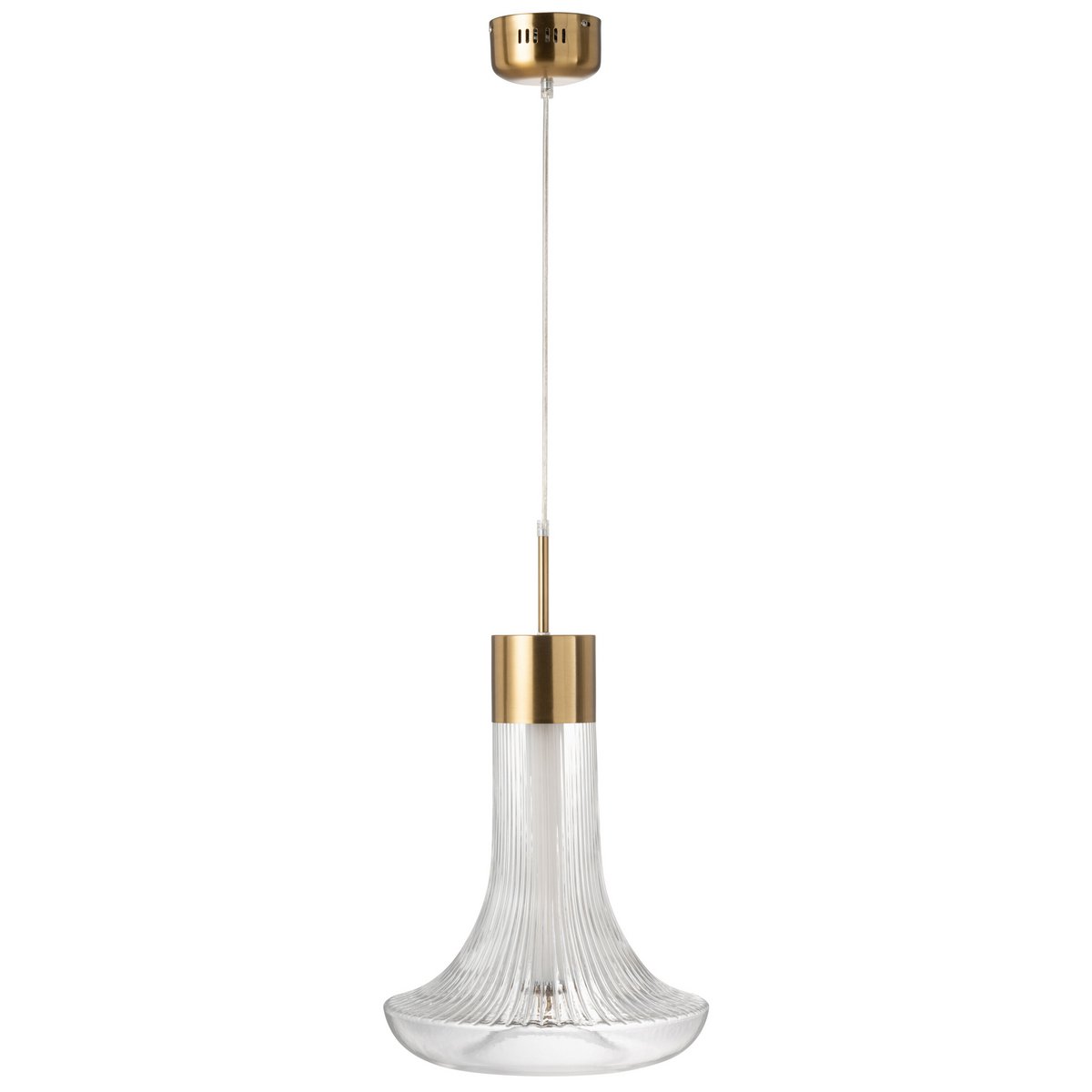 Vue de côté de la lampe suspendue LED J-Line, mettant en avant son design moderne