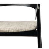 EDO en bois fauteuil noir (ensemble de 2)