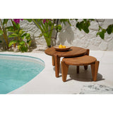 Table basse Seseh en teck au soleil