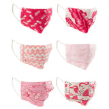 Masque en coton rose J-Line, porté par un modèle