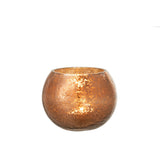 Lanterne J-Line Ball Craquelé Pearl - verre - marron - moyen