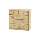Détails des tiroirs en métal de la commode fonctionnelle