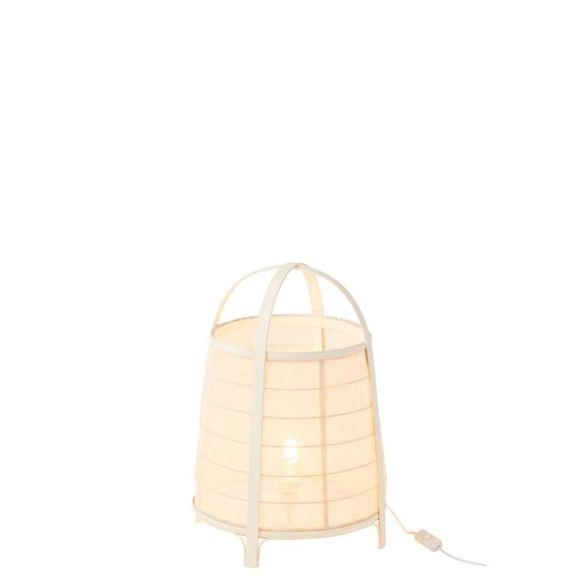 Lampe J-Line Rya en coton et bambou - vue avant