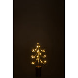 Détail des lumières LED sur l'arbre de Noël J-Line en métal doré