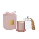 Bougie parfumée J-Line Stolp Bonheur en rose, ambiance chaleureuse