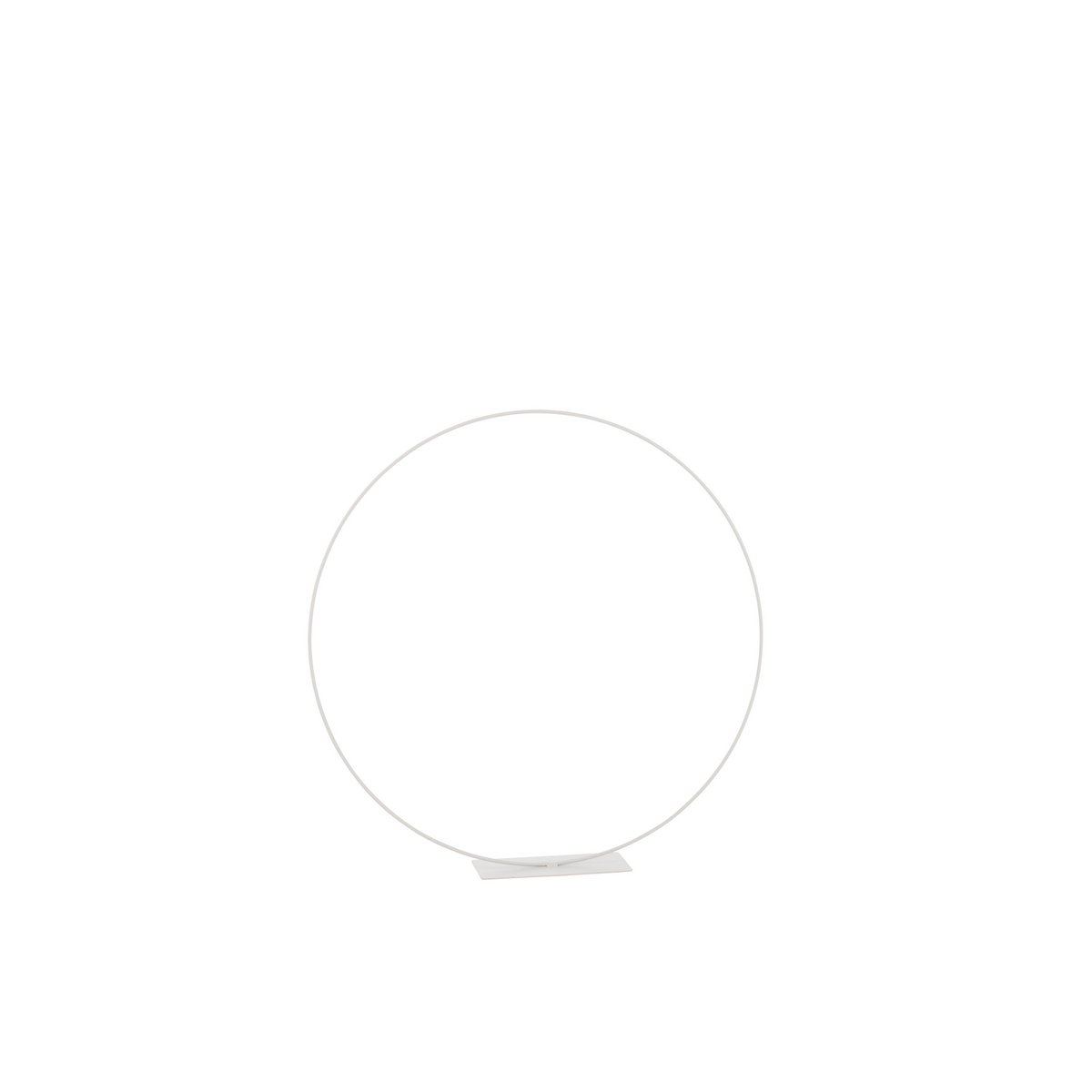 Bague sur pied en métal blanc de J-Line, design moderne et épuré