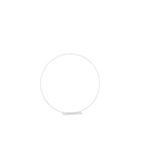 Bague sur pied en métal blanc de J-Line, design moderne et épuré