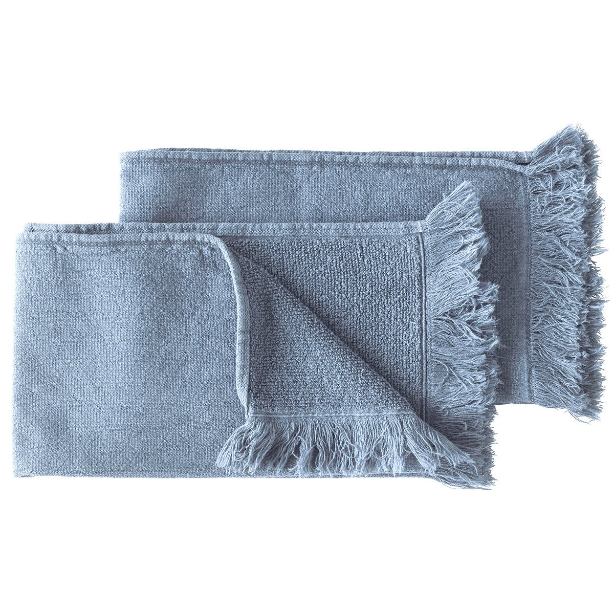 Lot de 2 serviettes invités Luna Bluetiful, design élégant et raffiné