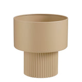 Pot de fleurs intérieur Lux Marron clair avec design moderne et nervuré