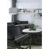 Lampe debout "New York", lampadaire en métal classique avec souffleur de texte en gris, avec socket E27, 160 cm de haut, parfait pour le salon, la salle à manger, le couloir et le bureau