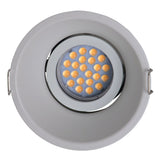 LED construit -in spot "taro" Ø 9,4 cm, 10 cm de profondeur, en métal blanc, 6 watts, blanc chaud