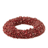 Couronne Ronde Baies Plastique Rouge Grande J-Line - Vue de face