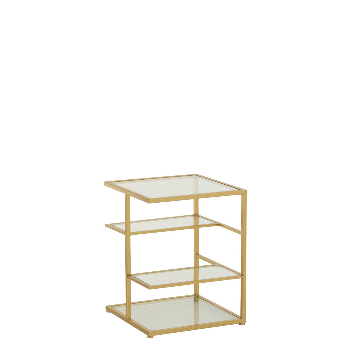 Table d'appoint J-Line en métal doré vue de face