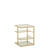 Table d'appoint J-Line en métal doré vue de face