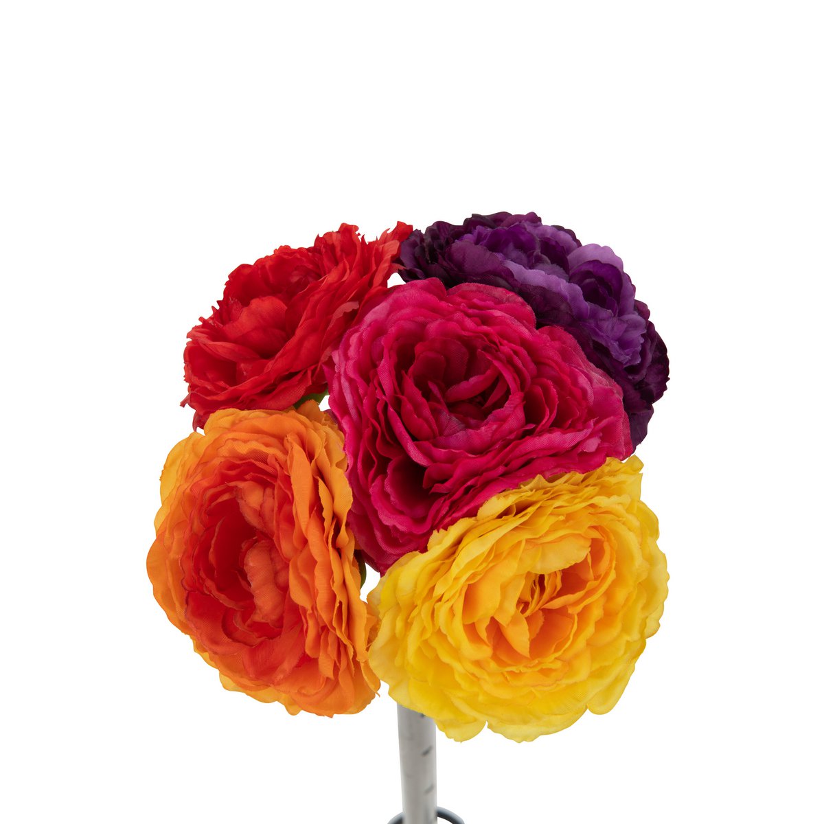 Bouquet Ranunculus J-Line en plastique multicolore, élégant et raffiné