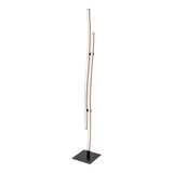 Lampadaire LED "Onda" H: 130 cm, lampadaire, le métal et le plastique en noir, LED intégrée, l'éclairage pour le salon, la salle à manger ou le bureau