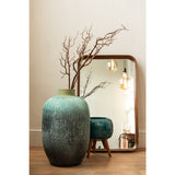 Vase Vintage en Céramique Azure - Vue de face avec détails