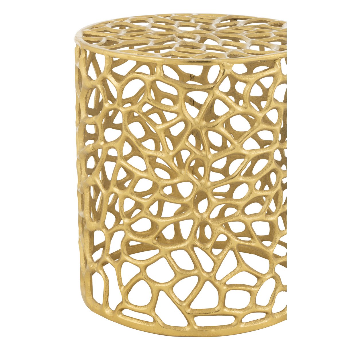 Tabouret J-Line Cylindre en aluminium doré - détail du matériau