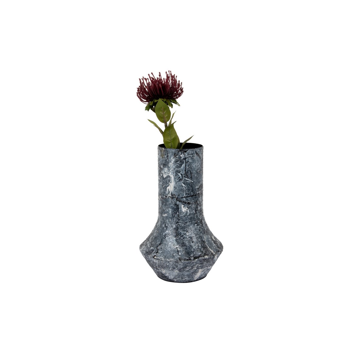 Vase Mosaïque Marbre, détail du motif en mosaïque et finition marbre