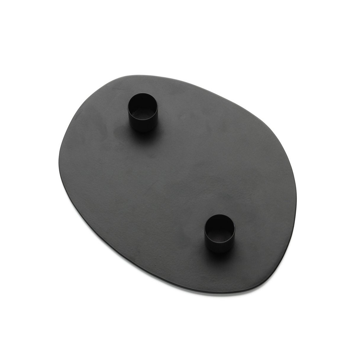 Bougeoir Glowpad noir, élégant et moderne, finition mate