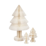 Sapin de Noël Pliable J-Line en papier blanc - vue de face