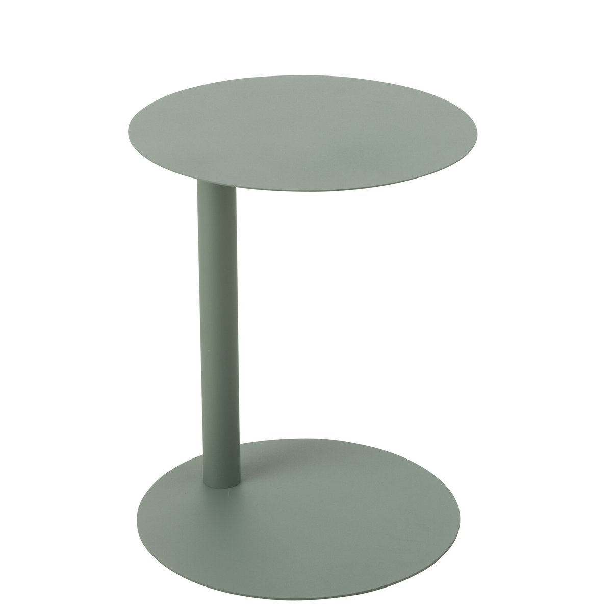 Table d'appoint J-Line en métal vert, vue en hauteur