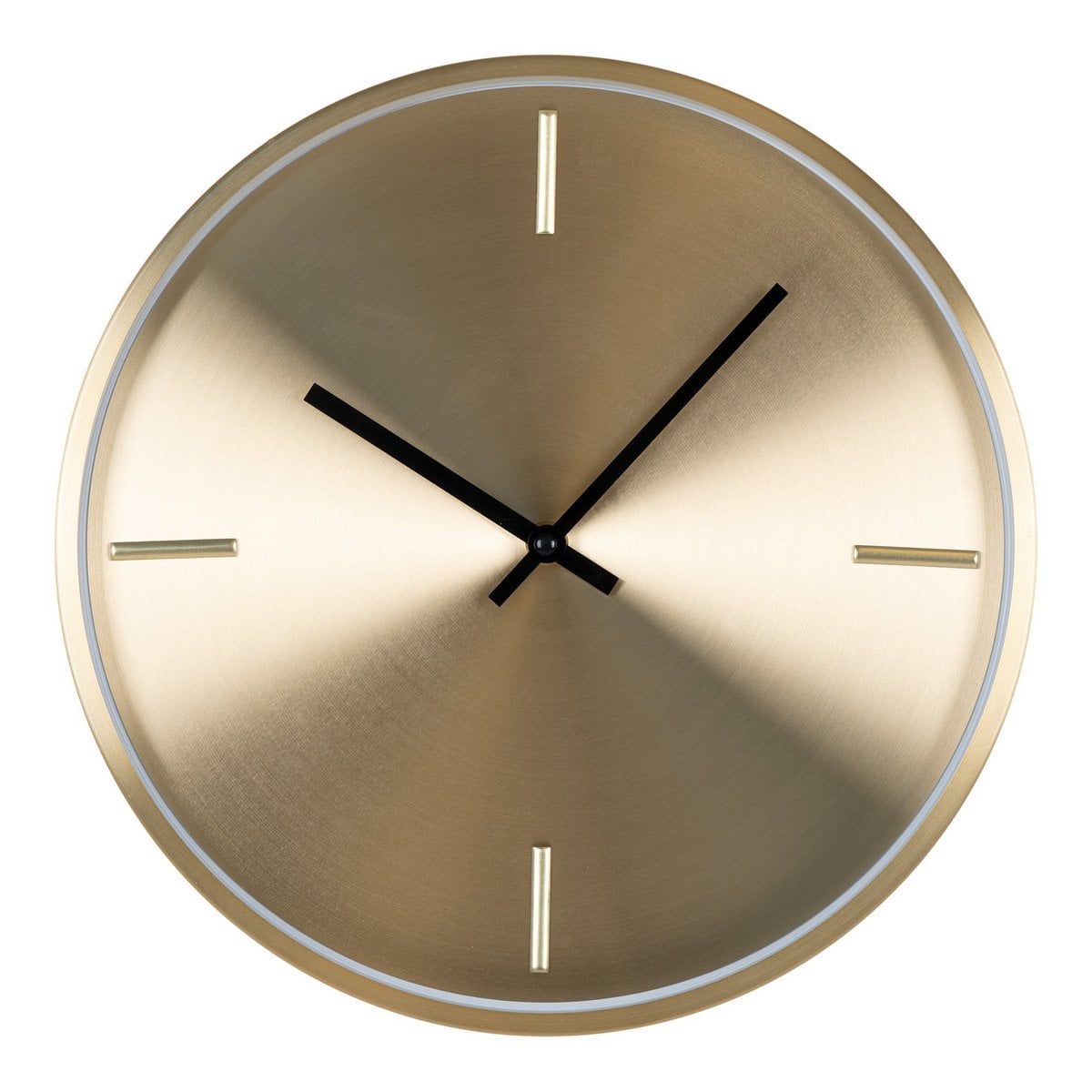 Horloge Murale Istanbul en aluminium doré, vue de face