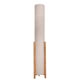 Lampe de table "Matilda" lampe de table classique avec apparence naturelle à travers le bois et l'écran de tissu, socket E27, 110 cm de haut