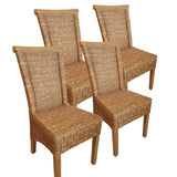 Chaises de salle à manger ensemble 4 pièces chaises de rotin