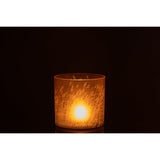 Lanterne J-Line en verre beige, détail du verre et de la finition