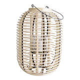 Décol Light "Korbinien", y compris une bougie à LED solaire pour le jardin et la terrasse, de Rattan de nature légère, hauteur de lampe solaire 32 cm